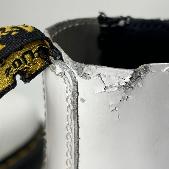 Dr. Martens Jadon Smooth White Leather Platform Boots Size 6 - Picture 8 of 16